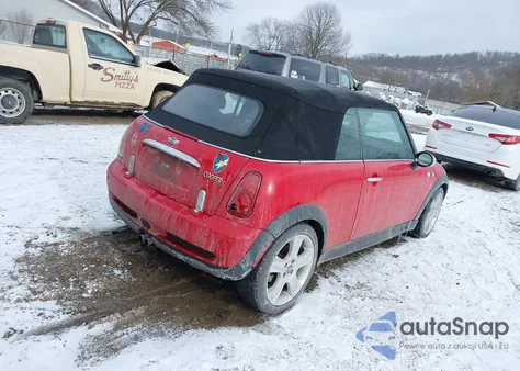 2007 Mini Cooper S z USA, uszkodzony, nr VIN WMWRH33507TJ44288